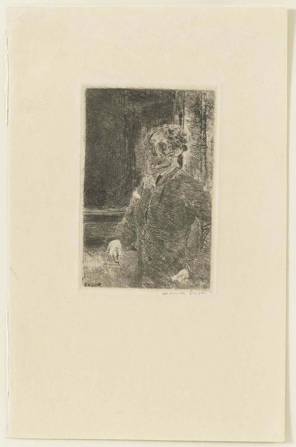 James Ensor. My Portrait as a Skeleton (Mon portrait squelettisé), state III. 1889