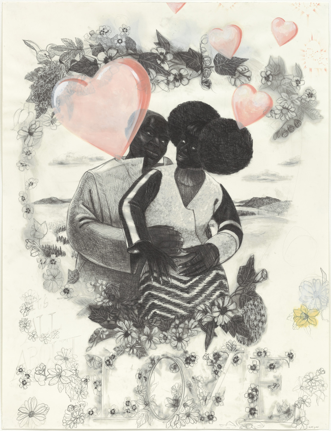Kerry James Marshall. Study for Vignette. 2004