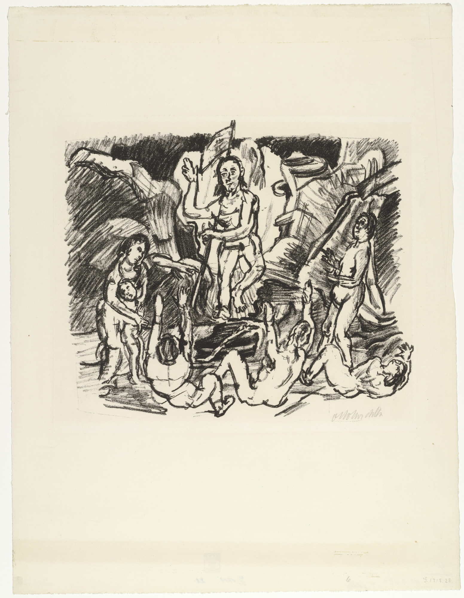 Oskar Kokoschka. The Resurrection (Auferstehung) from the series The Passion (Die Passion)