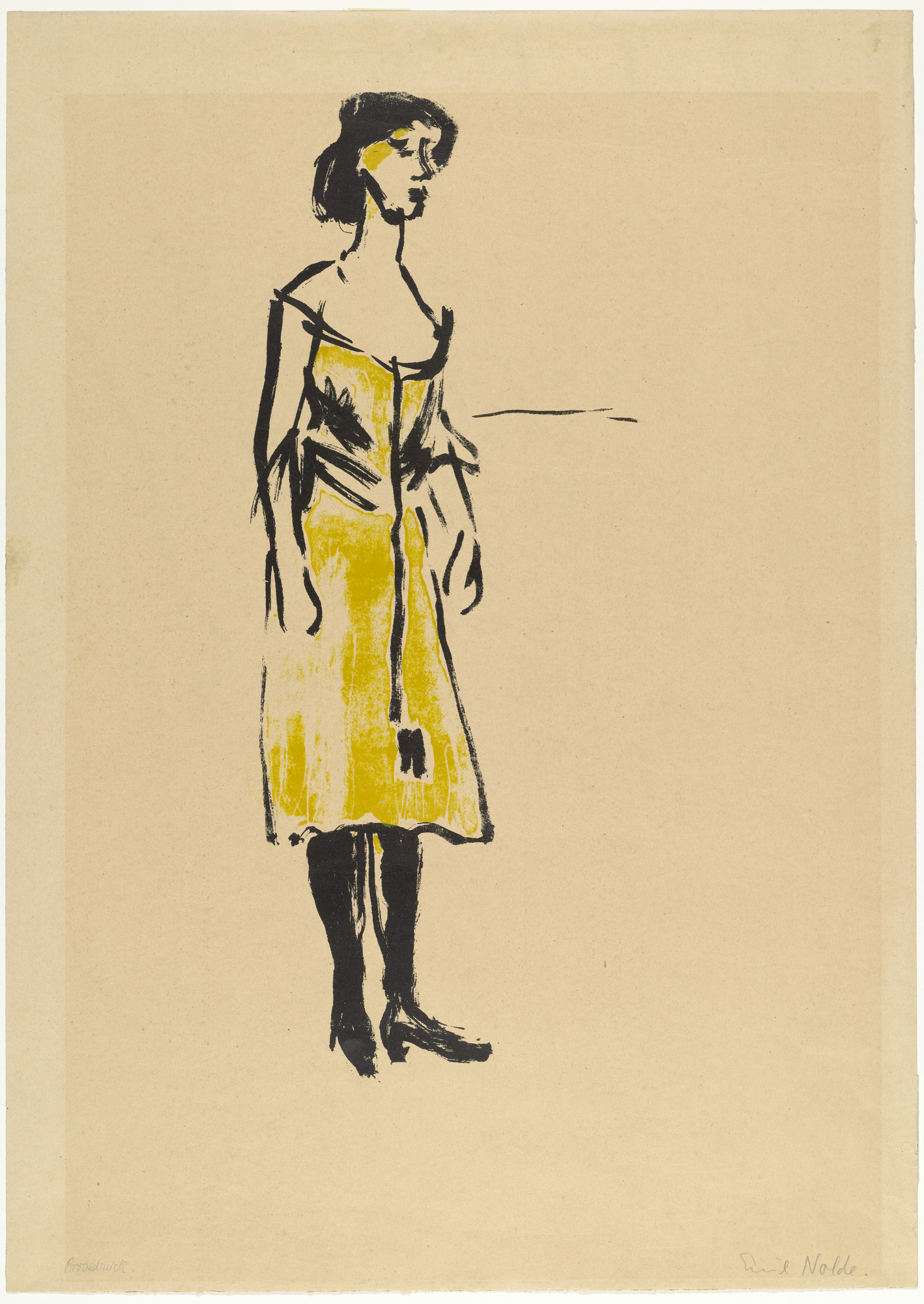 Emil Nolde. Tingel-Tangel Singer (Tingel-Tangel-Sängerin)