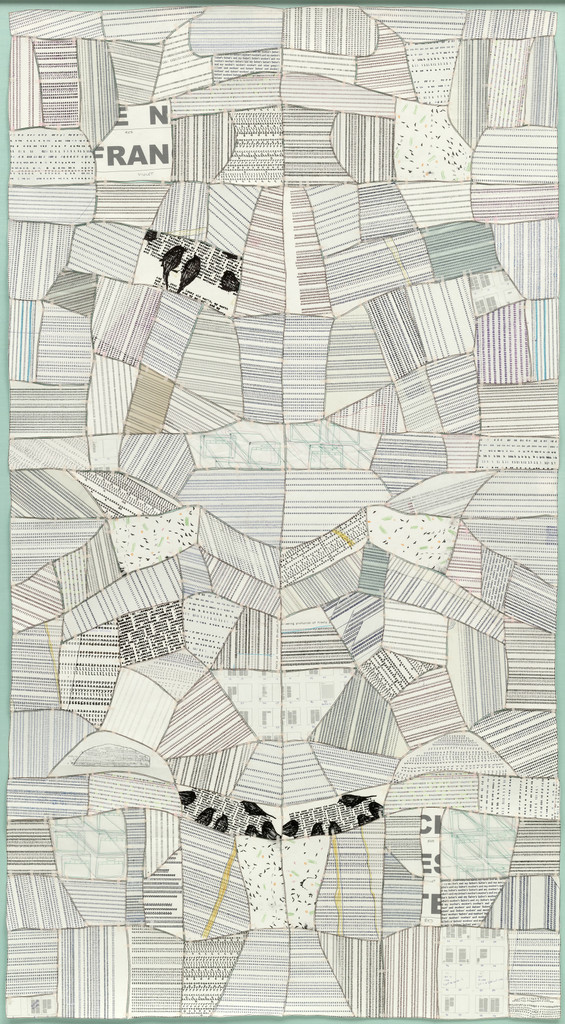 Untitled (Quilt with Birds and Boxes)