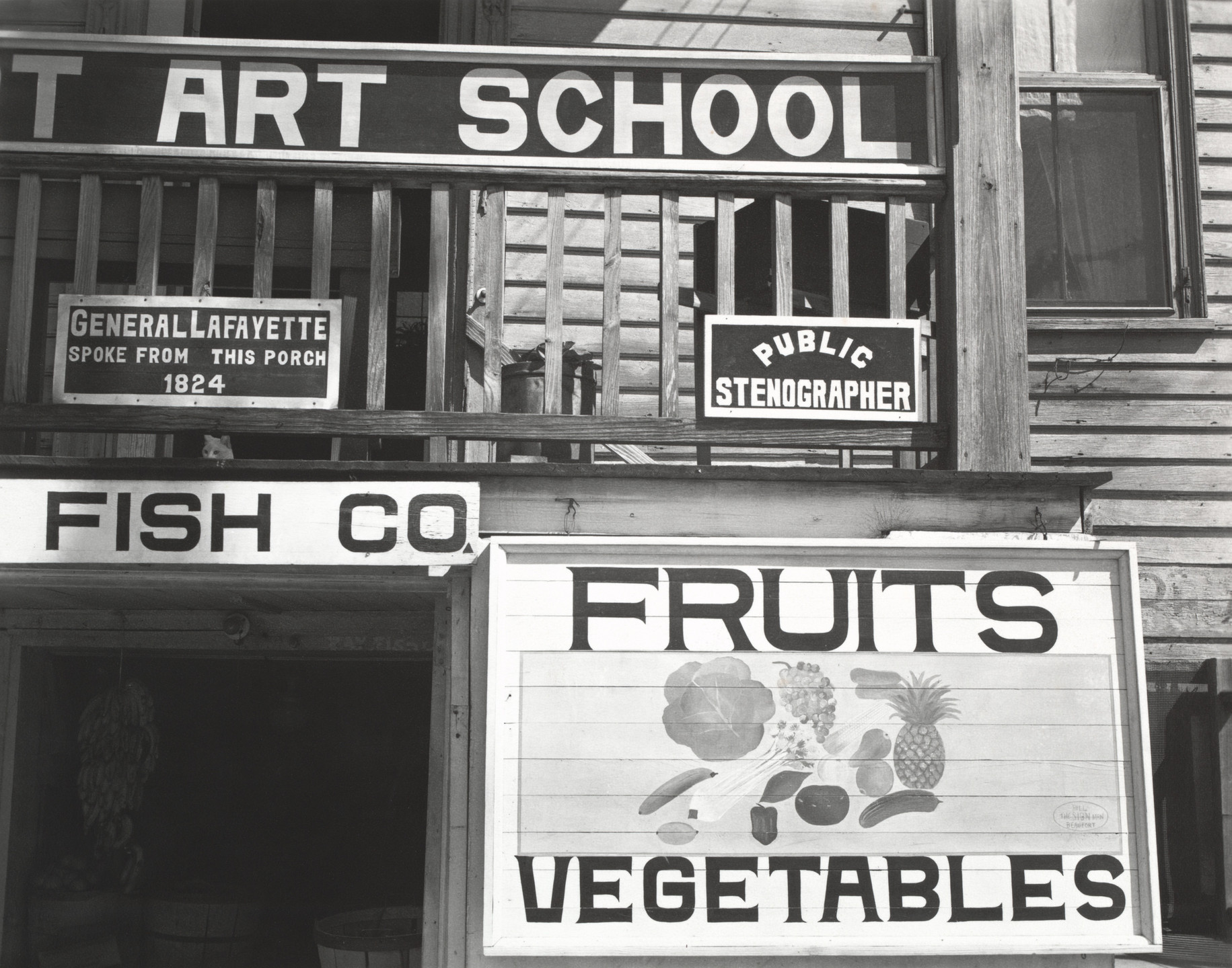 Walker Evans. Signs, Beaufort, South Carolina. 1936