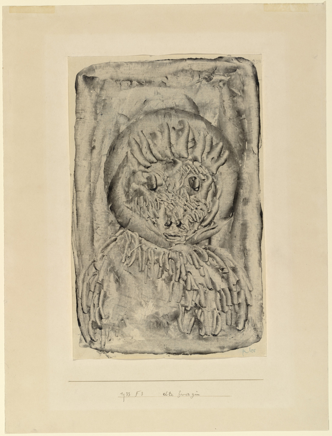 Paul Klee 1933 ドローイングシュウ Paul Klee. Old Dwarf (Alte Zwergin). 1933 | MoMA