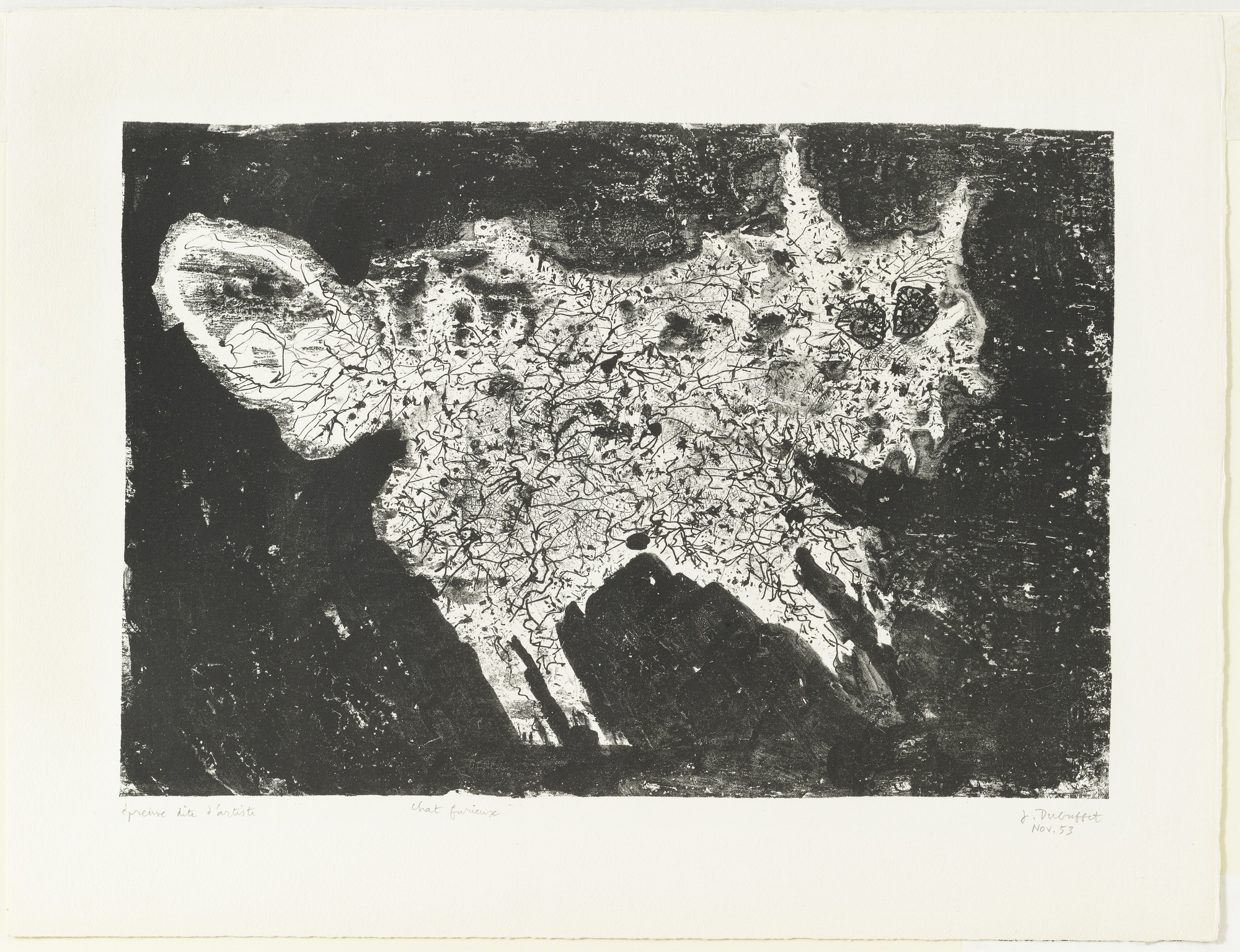 Jean Dubuffet. Angry Cat (Chat furieux). 1953 | MoMA