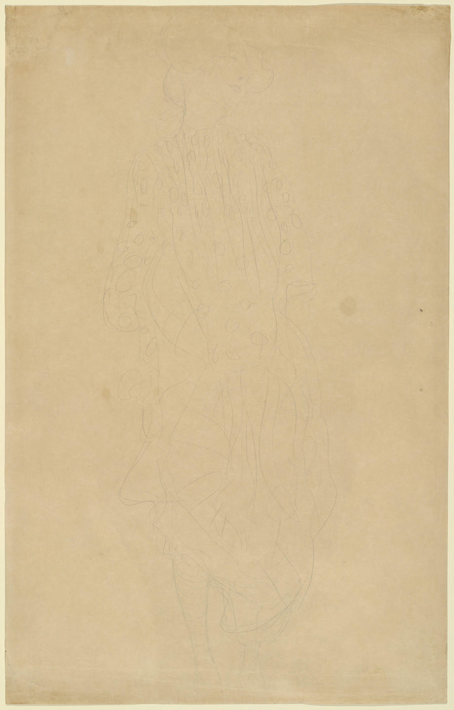 Gustav Klimt. Standing Woman (Stehende Schwangere mit reich ornamentiertem Gewand nach rechts). c. 1905