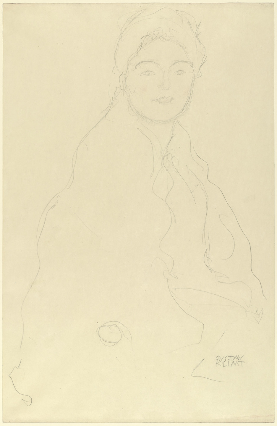 Gustav Klimt. Seated Woman (Sitzend nach rechts, Halbbild). c. 1915