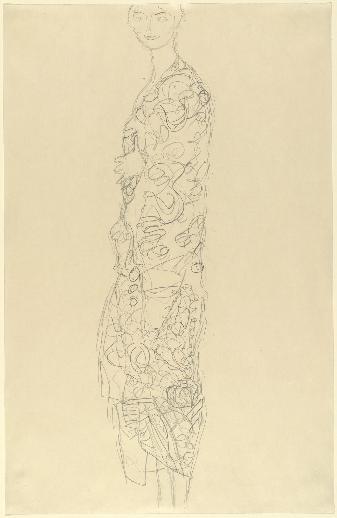 Gutter Victor Quilt Gustav Klimt. Standing Woman in Kimono (Dame im Kimono). (1917-18) | MoMA