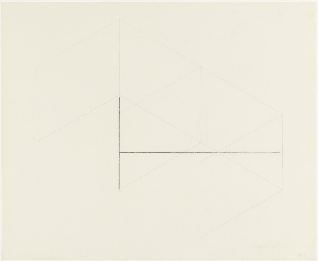 From the series 16 Variations of 2 Horizontal Lines, Fred Sandback, (1973)