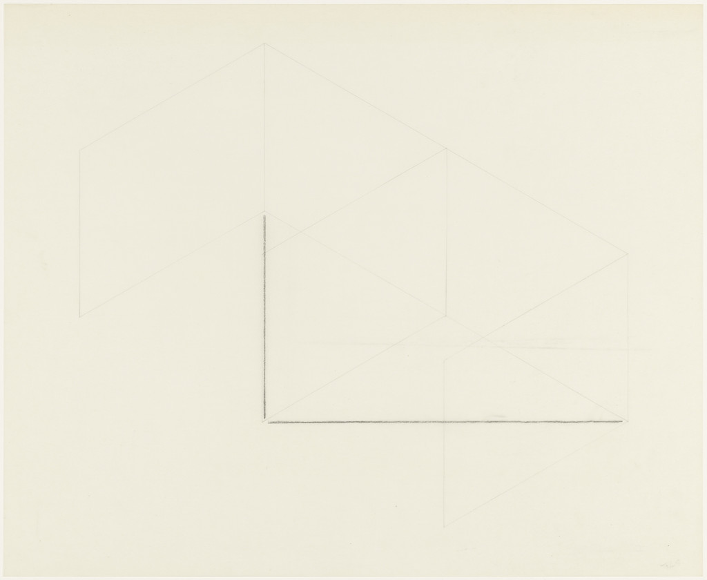 From the series 16 Variations of 2 Horizontal Lines, Fred Sandback, (1973)