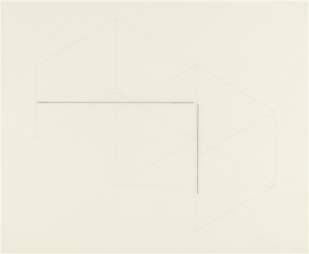 From the series 16 Variations of 2 Horizontal Lines, Fred Sandback, (1973)