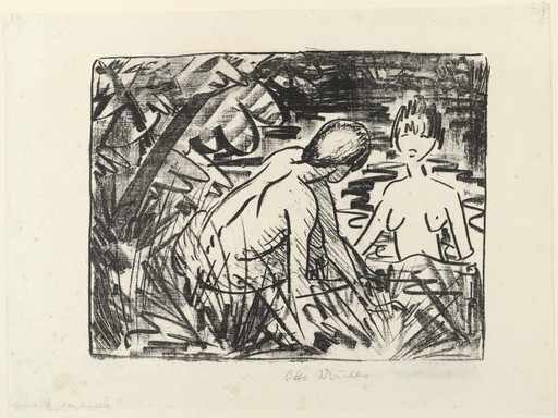 One Girl Bathing and the Other Sitting on the Shore (2)