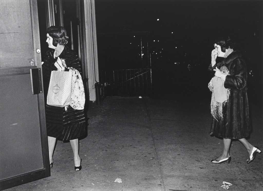 Two Ladies with Identical Jackie Kennedy Masks, New York