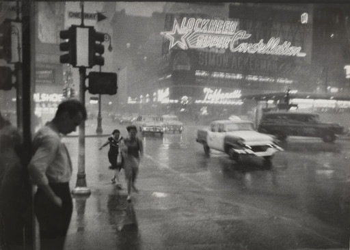 This Photo Was Made Just Before 4 P.M. at Broadway and 43rd Street, Looking East Across Times Square