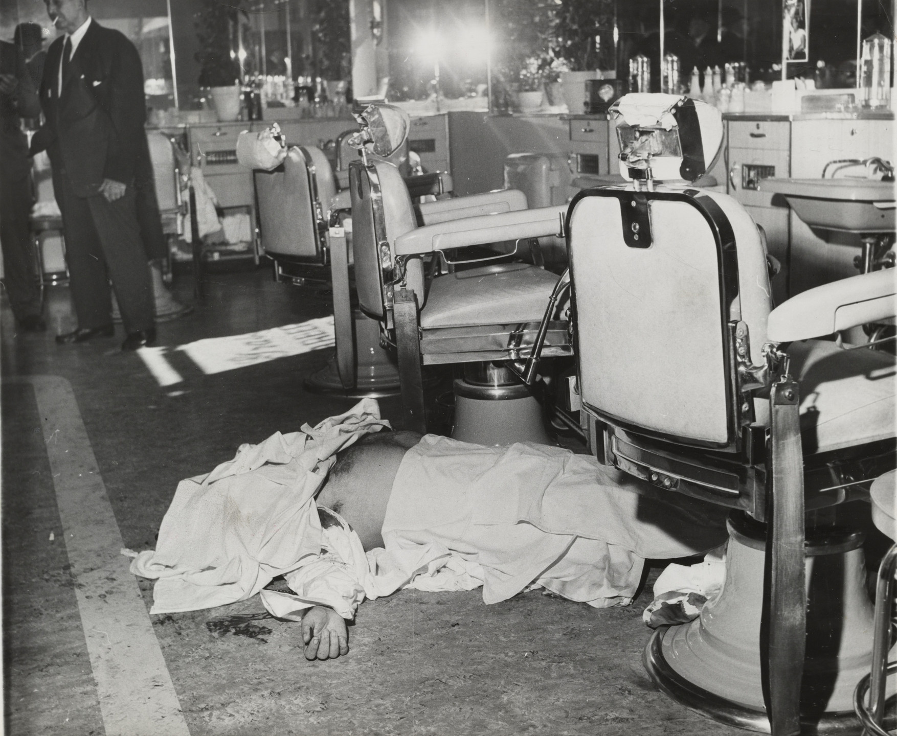 Meyer Liebowitz/The New York Times. Umberto (Albert) Anastasia Shot to Death in Barber&#39;s Chair. October 25, 1957