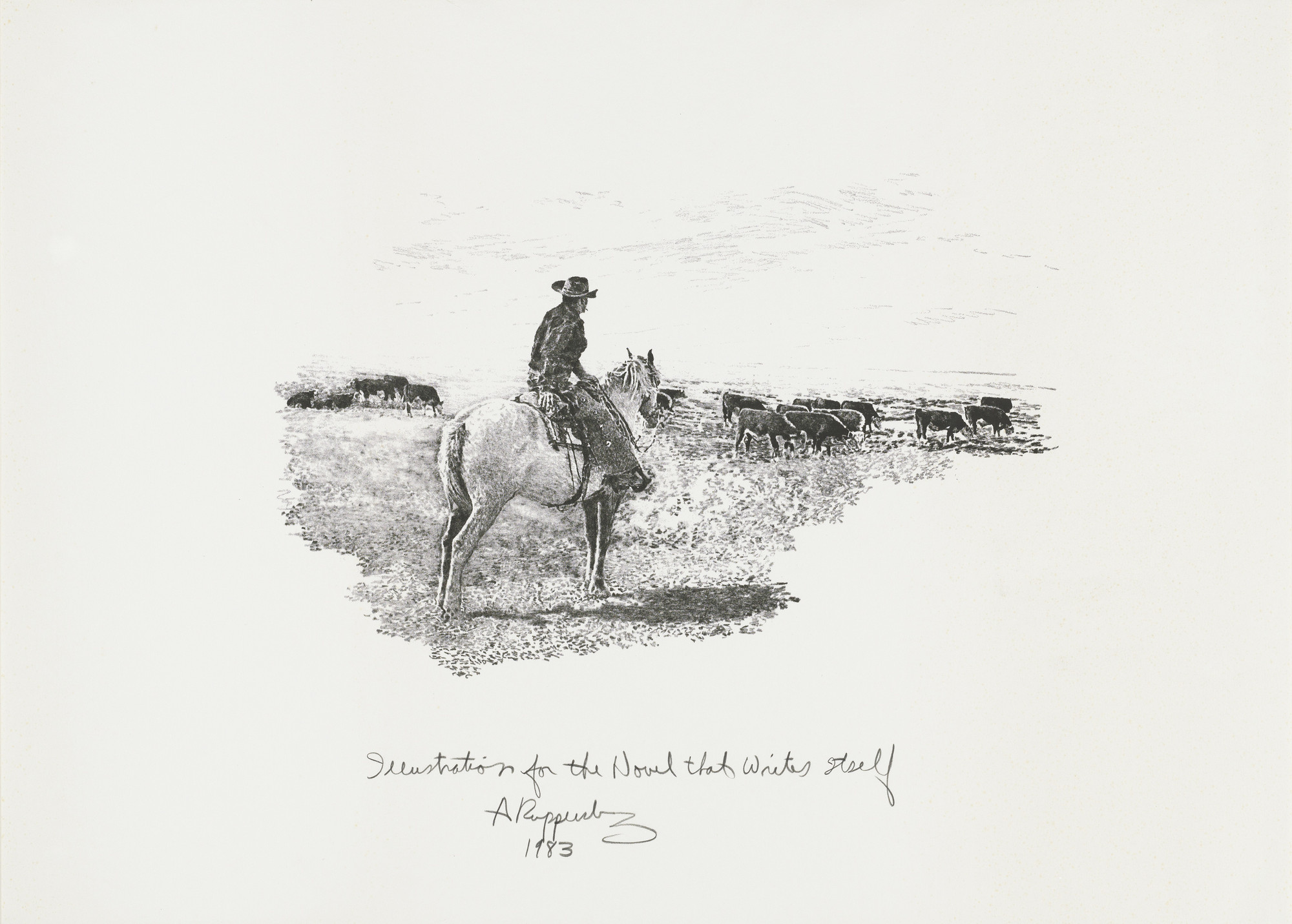 Allen Ruppersberg. Illustration for the Novel that Writes Itself