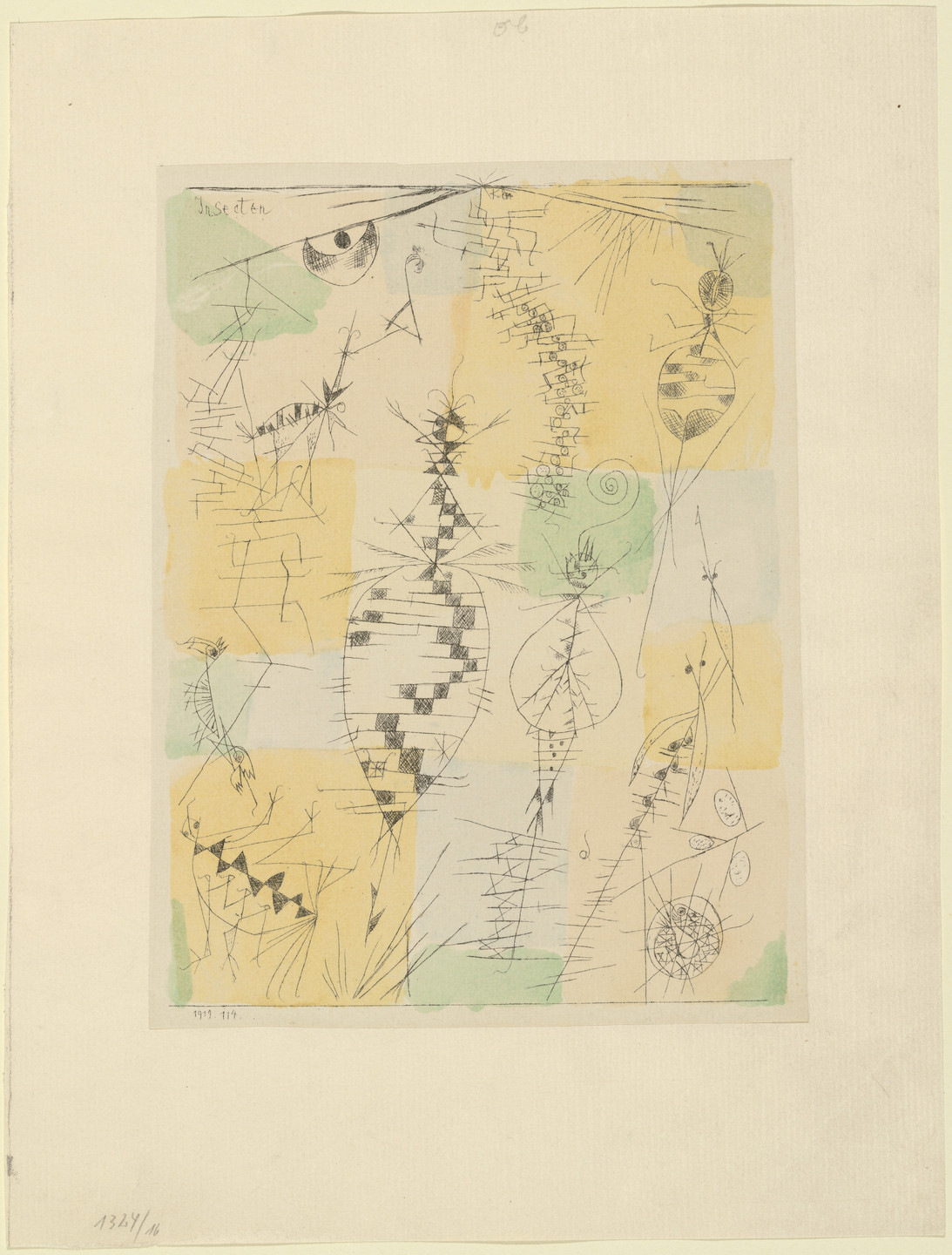 Paul Klee. Insects (Insekten) for the deluxe periodical Münchner Blätter für Dichtung und Graphik, vol. 1, no. 9 (September 1919). 1919