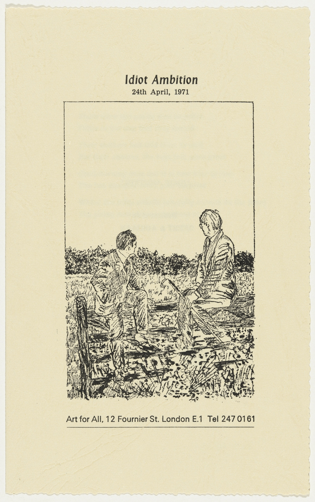 Gilbert & George, Gilbert Proesch, George Passmore. Idiot Ambition from The Limericks