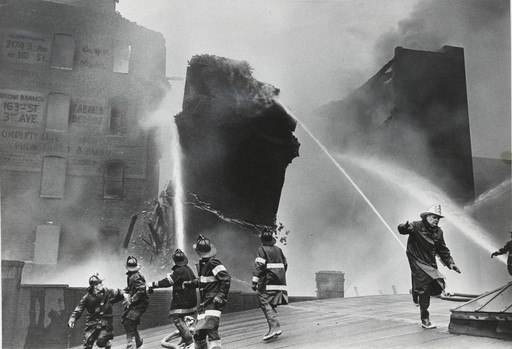 Collapse: Firemen Scramble to Escape Falling Wall on 137th Street near Lincoln Avenue, in the Bronx