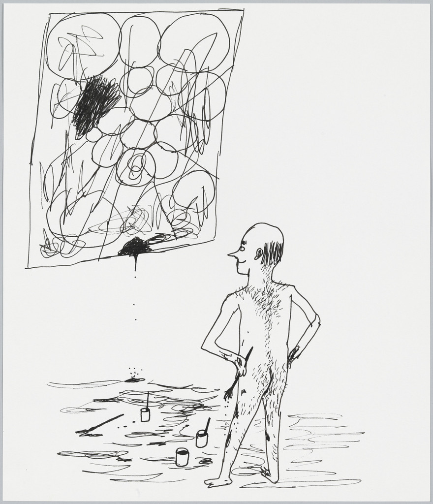 Untitled (The Naked Expressionist) by David Shrigley