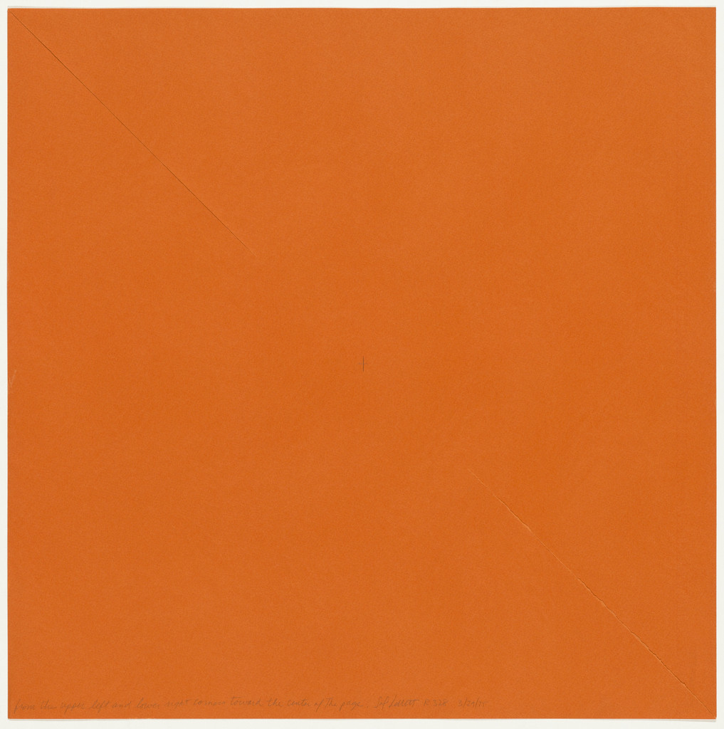 From the Upper Left and the Lower Right Corners toward the Center of the Page