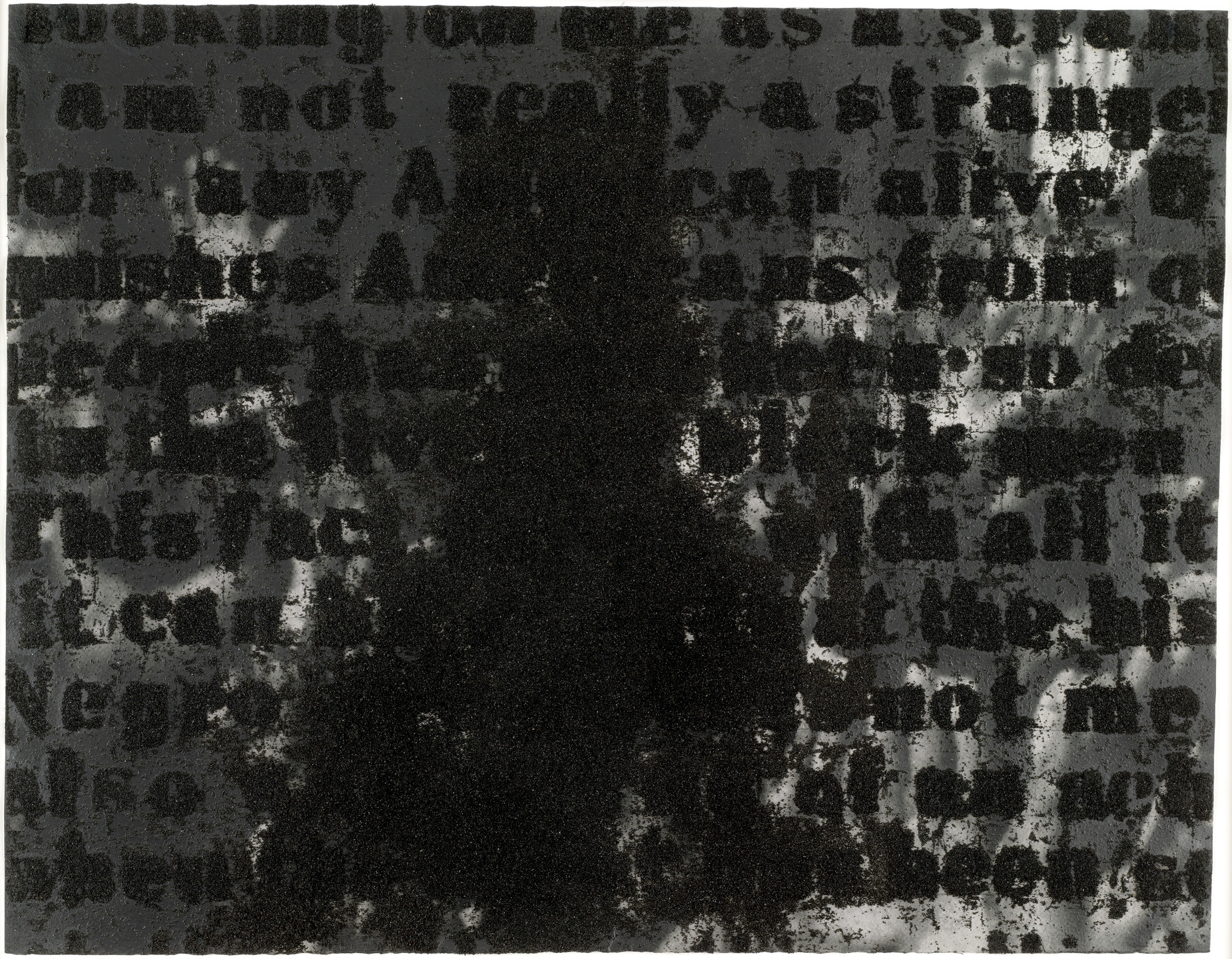 Glenn Ligon. Untitled (Stranger in the Village/Hands #1). 2000