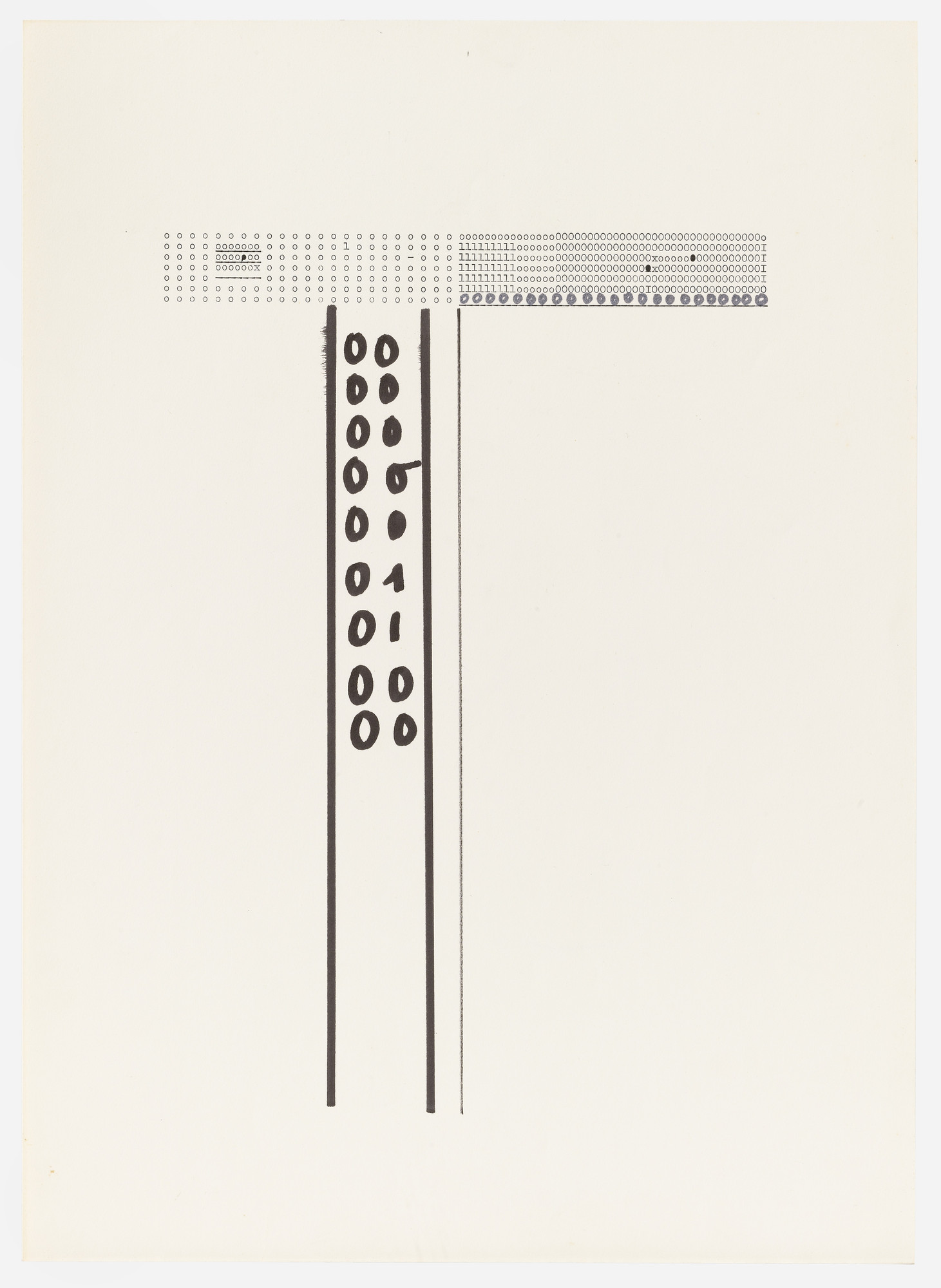 Mira Schendel. Untitled from the series Typed Writings (Datiloscritos)