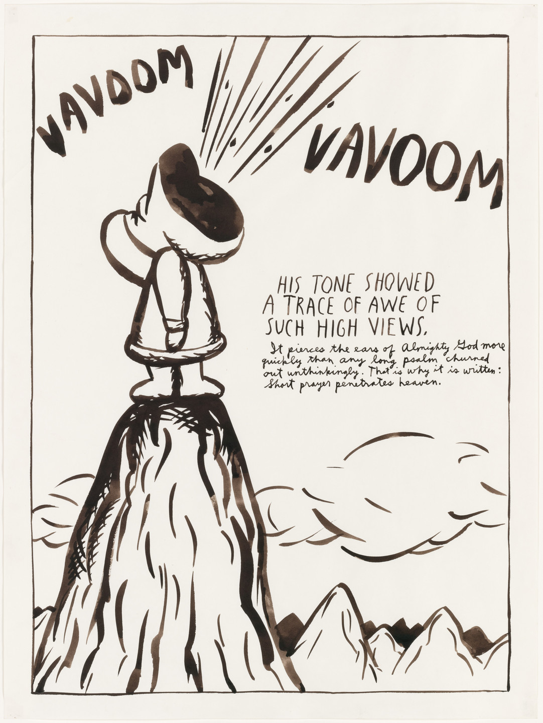 Raymond Pettibon. No Title (Vavoom Vavoom his...). 1987