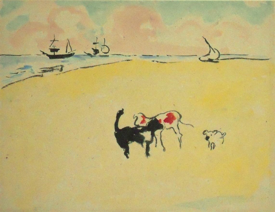 Louis Valtat. Dogs on the Beach. c. 1898