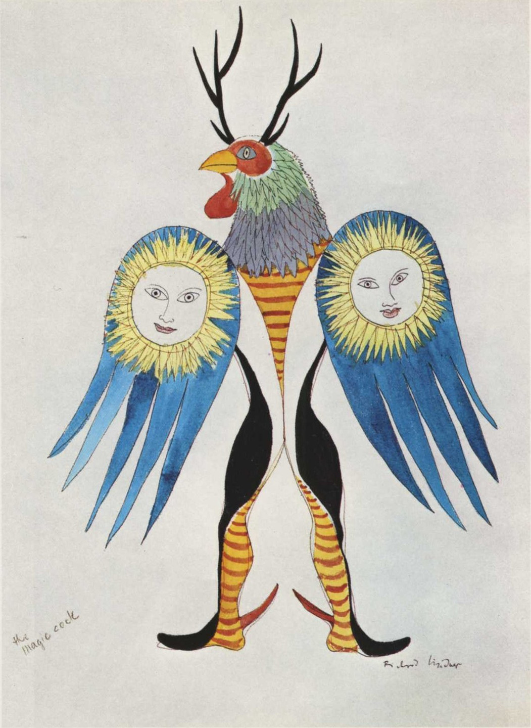 Richard Lindner. Costume design for The Magic Cock. 1942