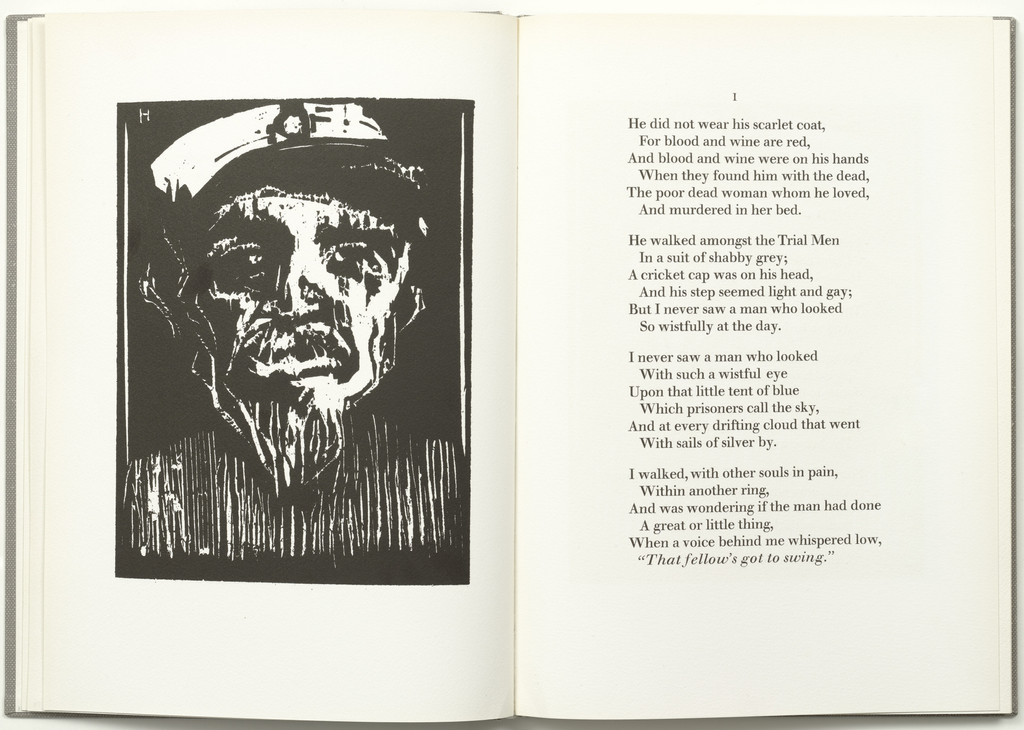 Plate (folio 4 verso) from The Ballad of Reading Gaol, Erich Heckel, 1963 (original executed in 1907)