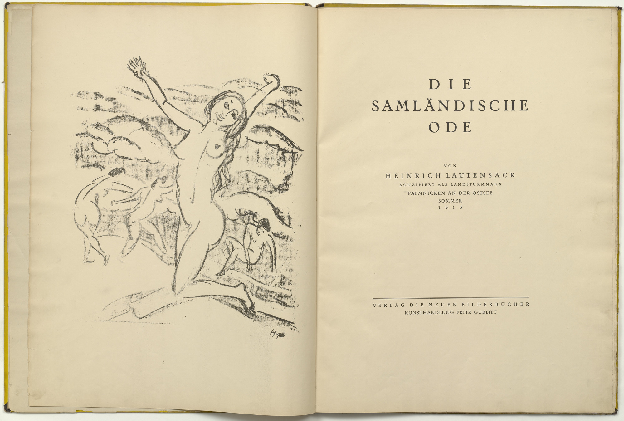 Max Pechstein. Untitled (frontispiece) from Die Samländische Ode (The Samland Ode). 1918 (executed 1917)