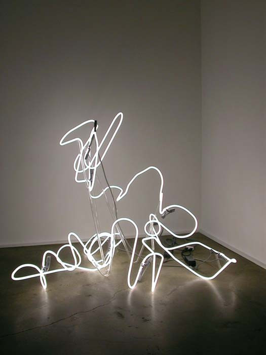 Untitled (Line after B. Nauman's The True Artist Helps the World by Revealing Mystic Truths)
