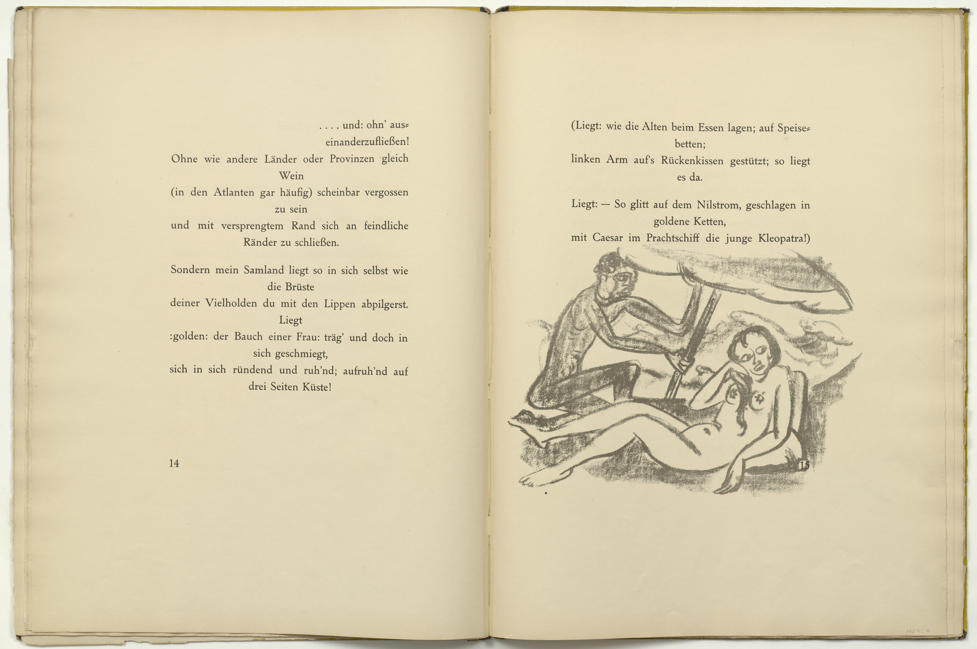 Max Pechstein. Untitled (in-text plate, page 14) from Die Samländische Ode (The Samland Ode). 1918 (executed 1917)
