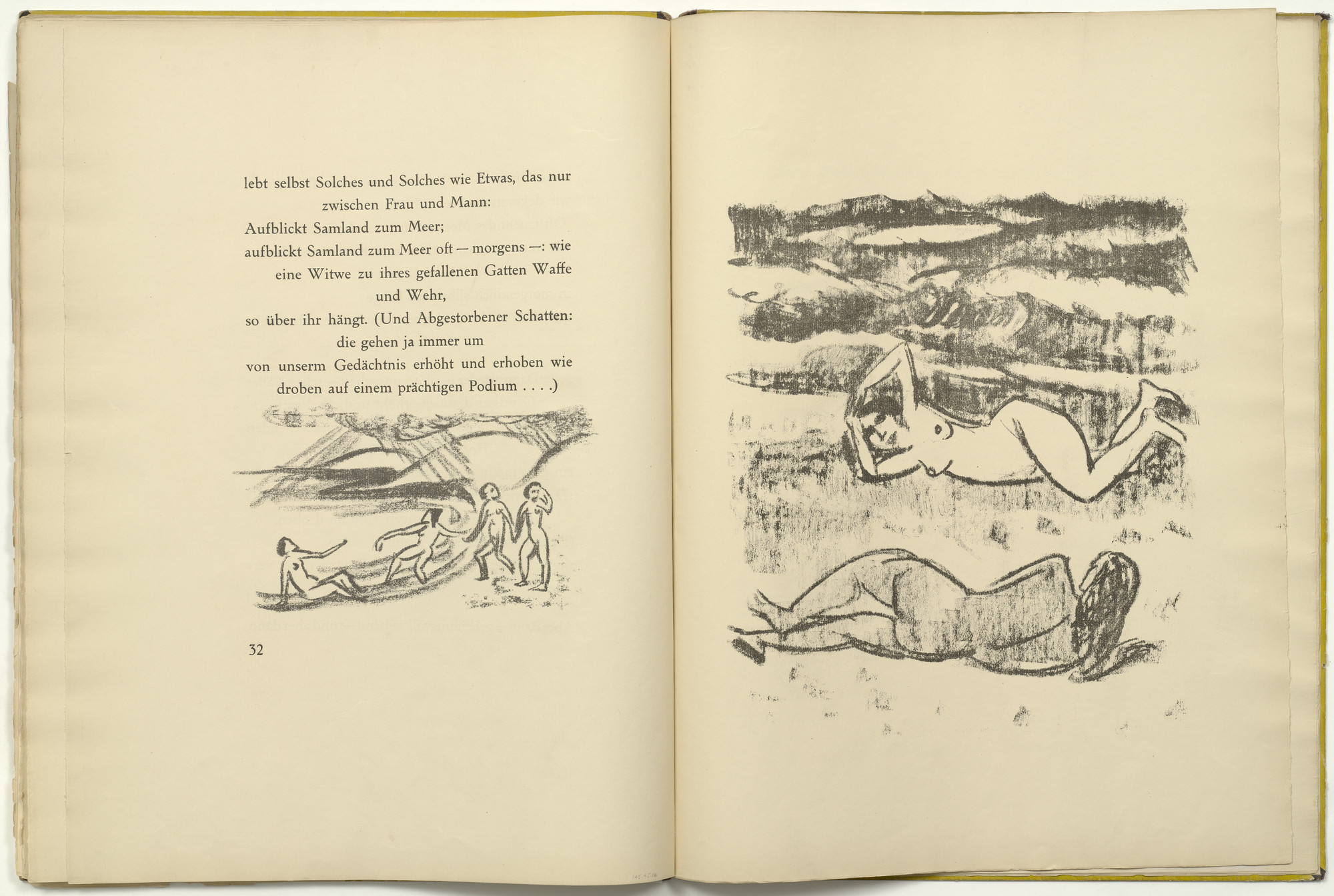 Max Pechstein. Untitled (in-text plate, page 32) from Die Samländische Ode. 1918 (executed 1917)