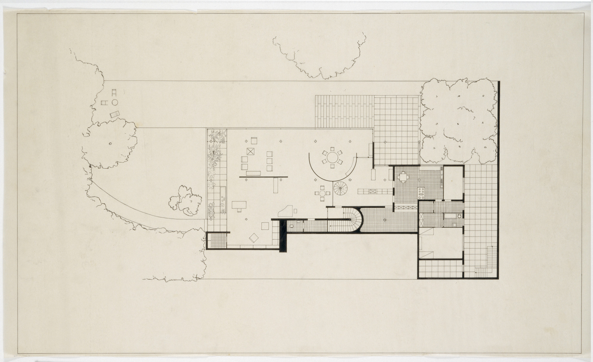 St ozon Oceanien Ludwig Mies van der Rohe. Tugendhat House, Brno, Czech Republic,  Entrance-level plan. 1928-1930 | MoMA