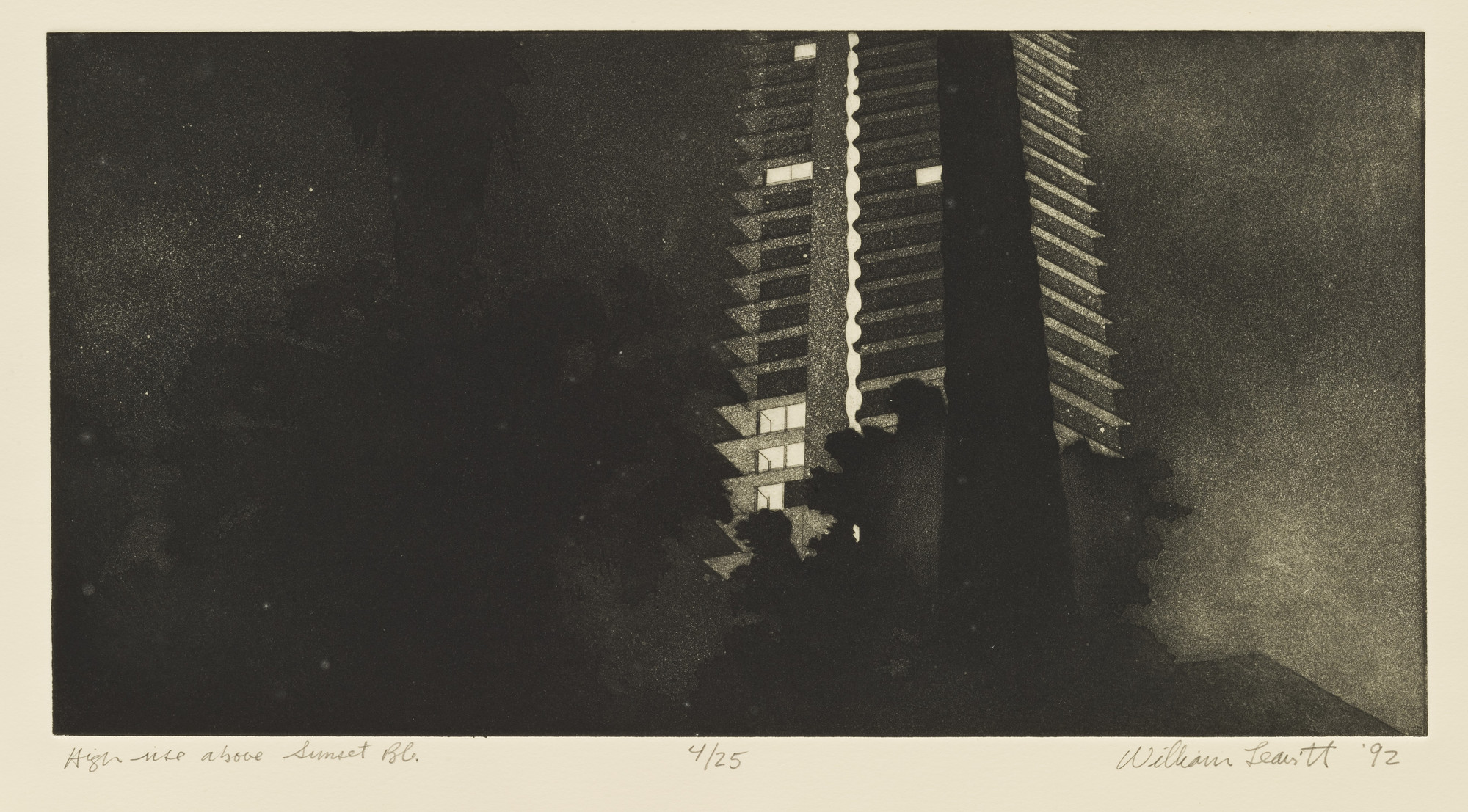 William Leavitt. High Rise Above Sunset Boulevard