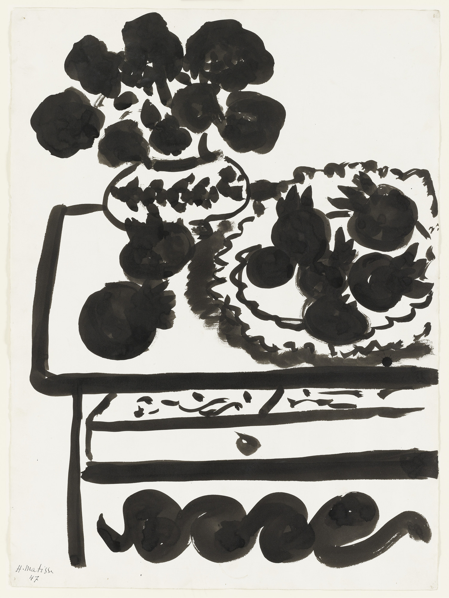 Henri Matisse. Dahlias and Pomegranates. 1947 | MoMA