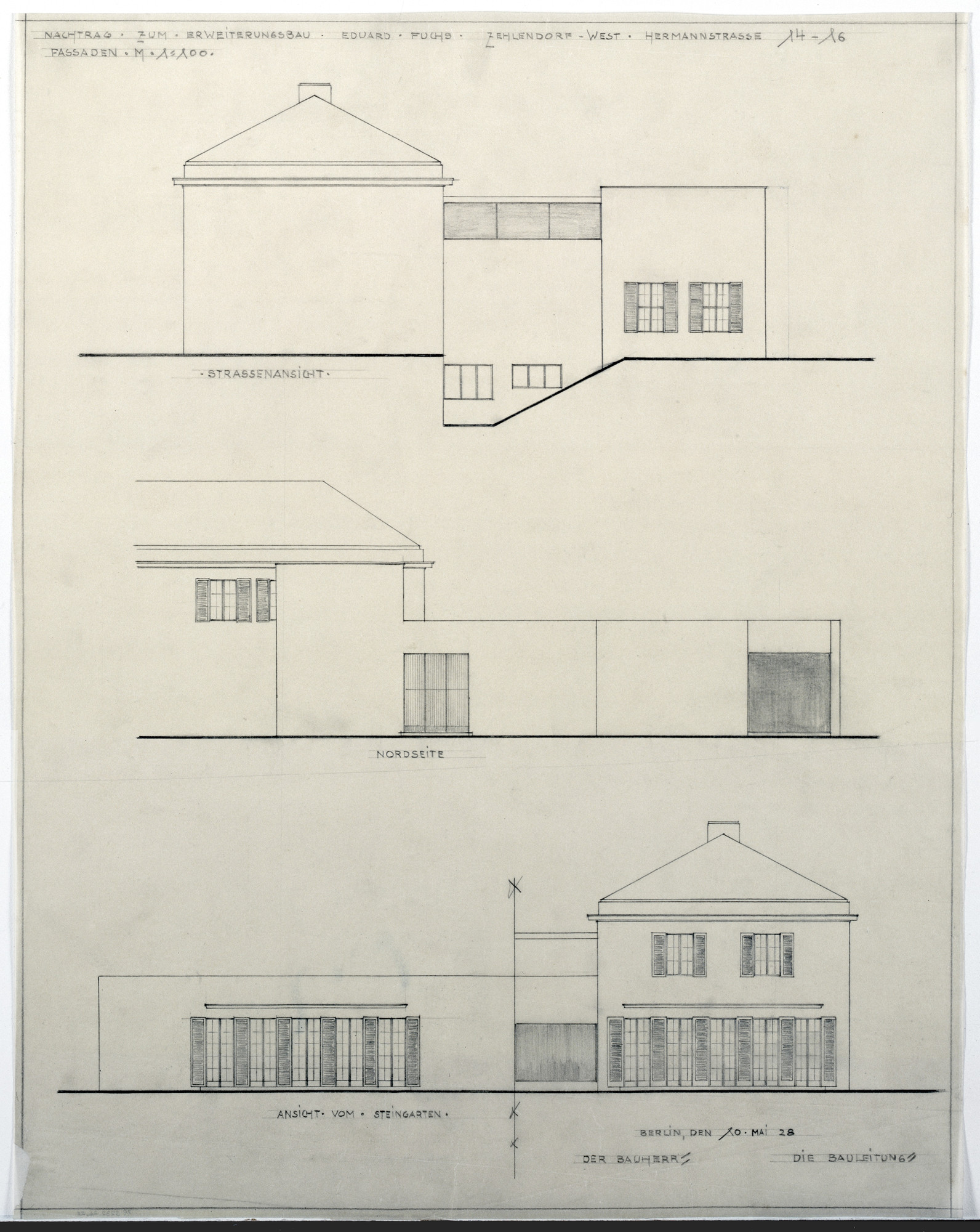 Ludwig Mies van der Rohe. Fuchs Addition to Perls House