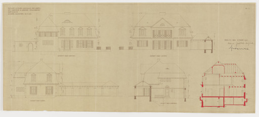 Werner House, Berlin-Zehlendorf,  Germany
Four elevations