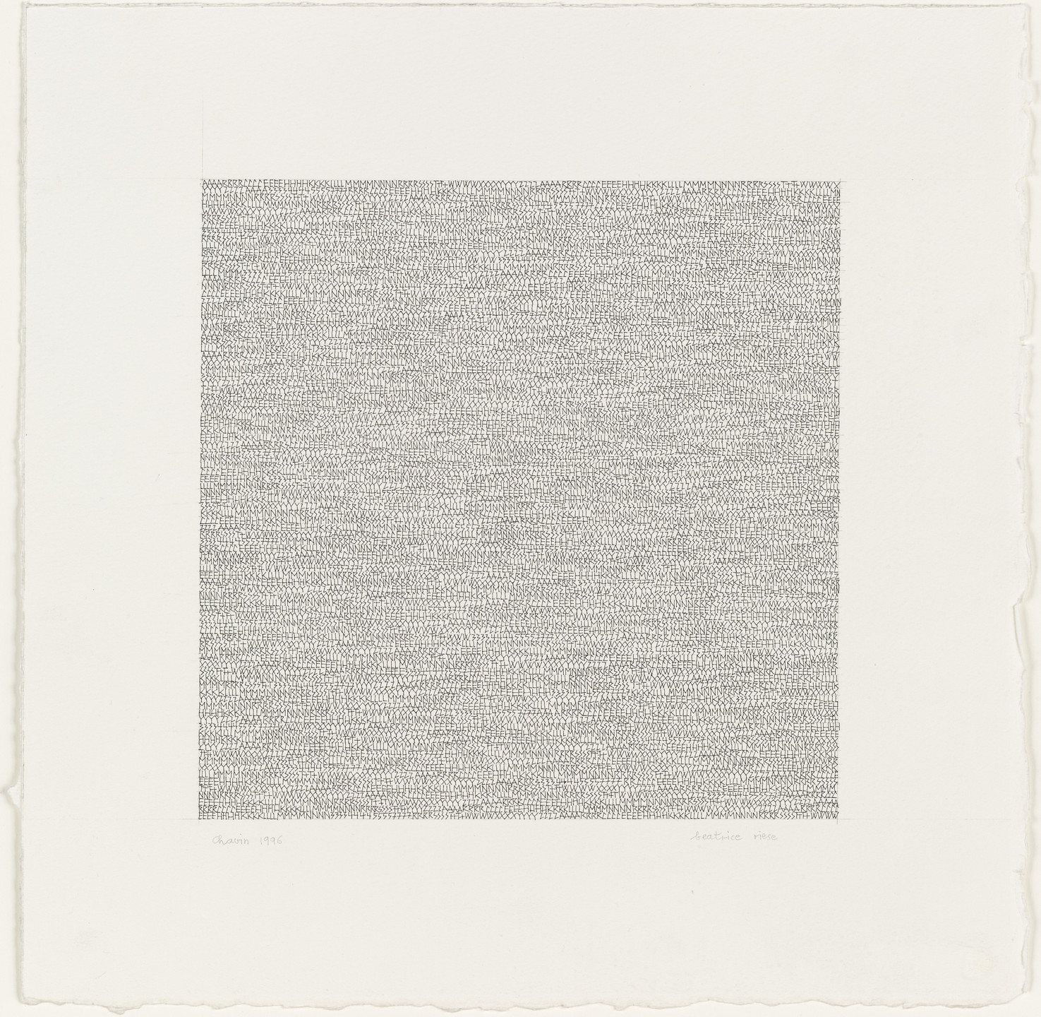 Beatrice Riese. Chavin. 1996 | MoMA