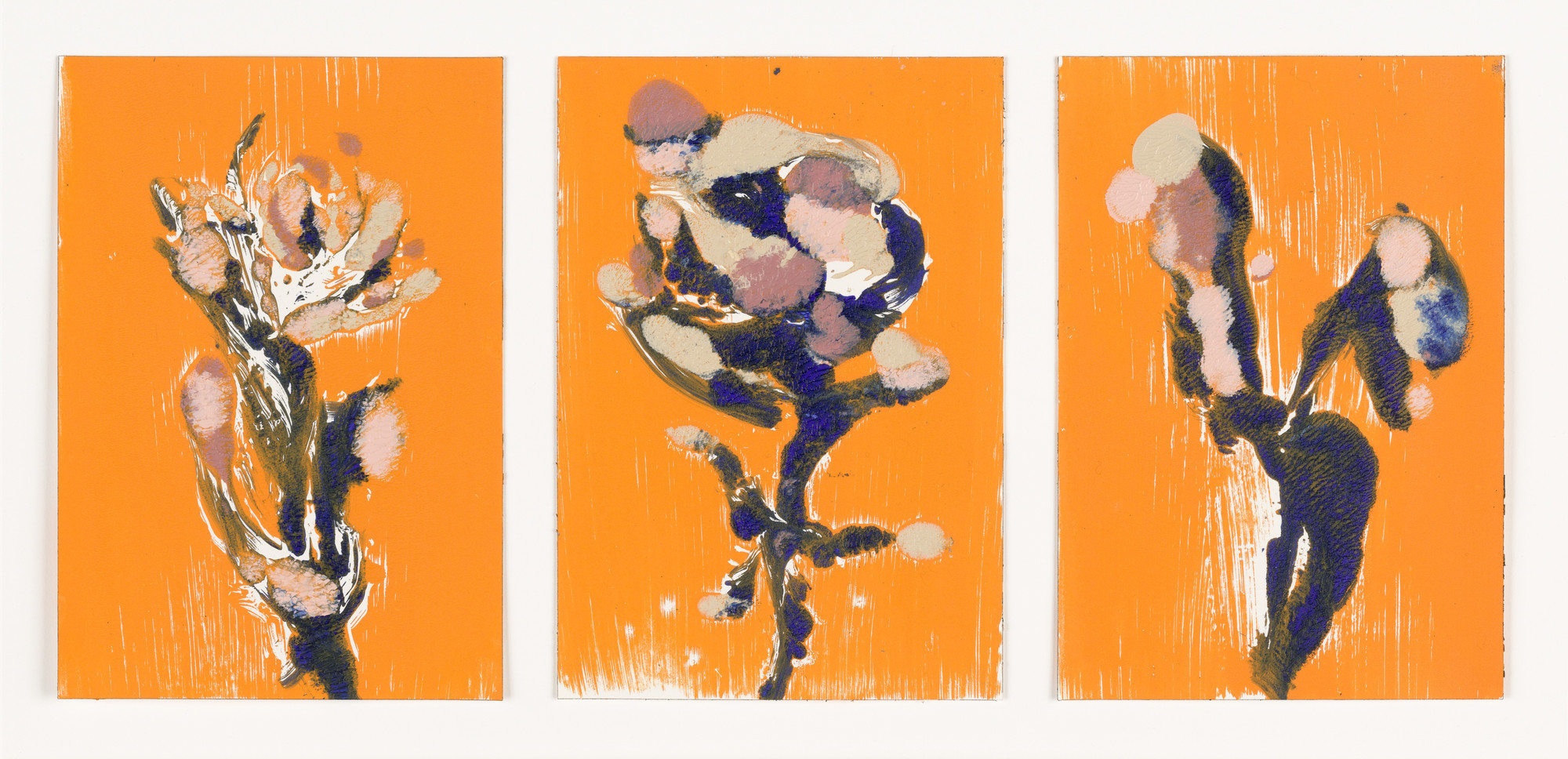 Nicola Tyson. Three Bouquets (Orange #2). 2002