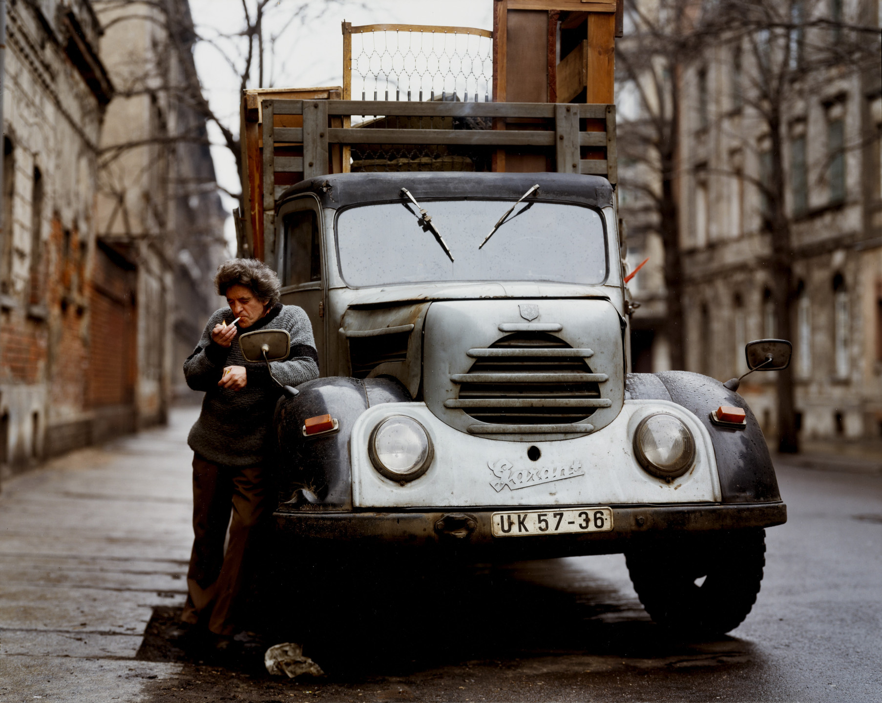 Eberhard Grames. Man with His Truck, East Germany. 1990