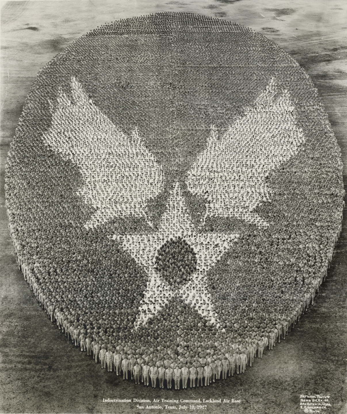 Eugene Omar Goldbeck. Indoctrination Division, Air Training Command, Lackland Air Base, San Antonio, Texas. July 19, 1947