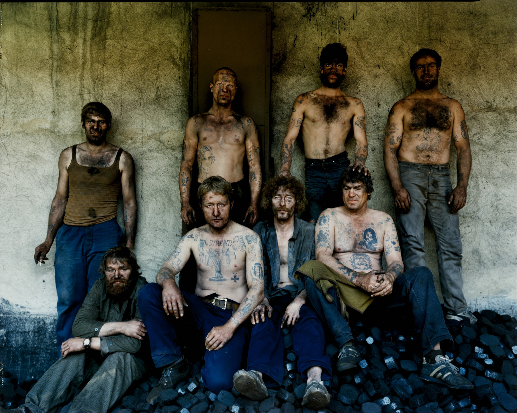 Eberhard Grames. Schwerin, Coal Gang, GDR. 1990
