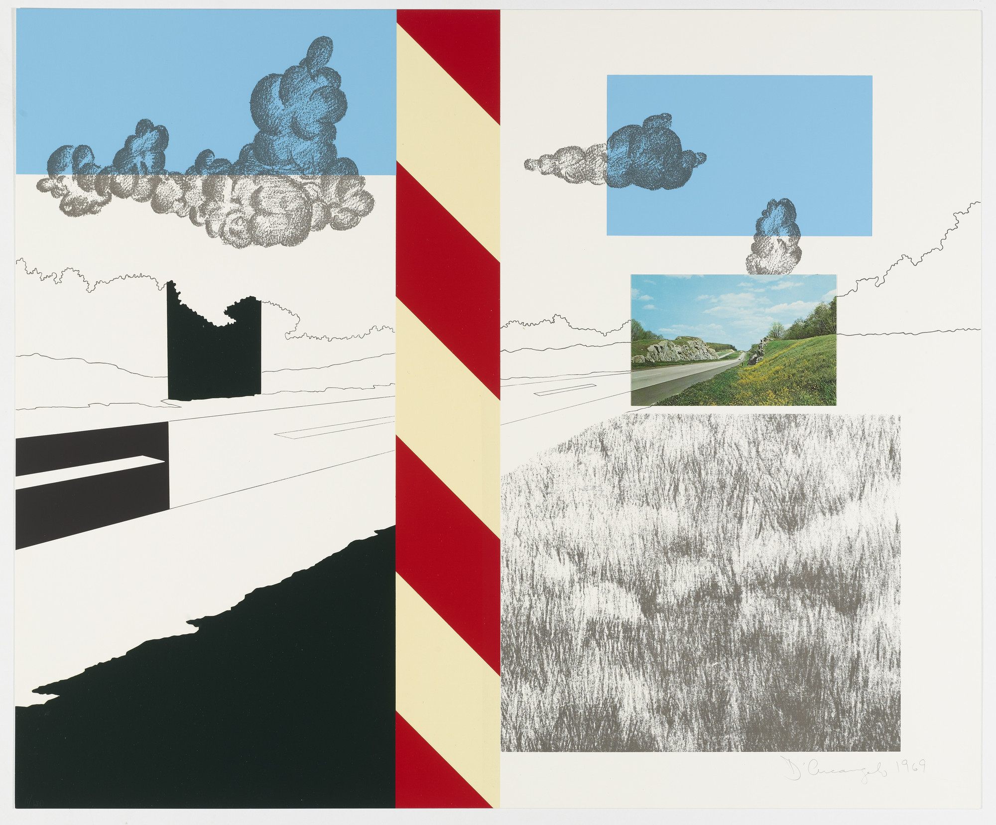 Allan D'Arcangelo. "A Modern Super Highway Carried Through the Countryside" from the portfolio 69