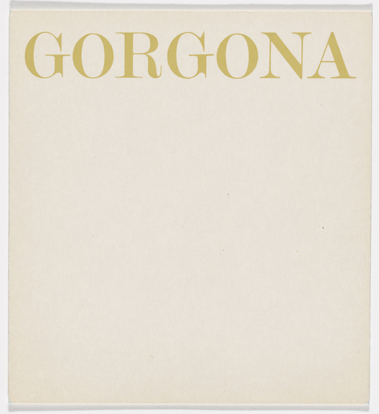 Gorgona artists group. Gorgona no. 8. 1965