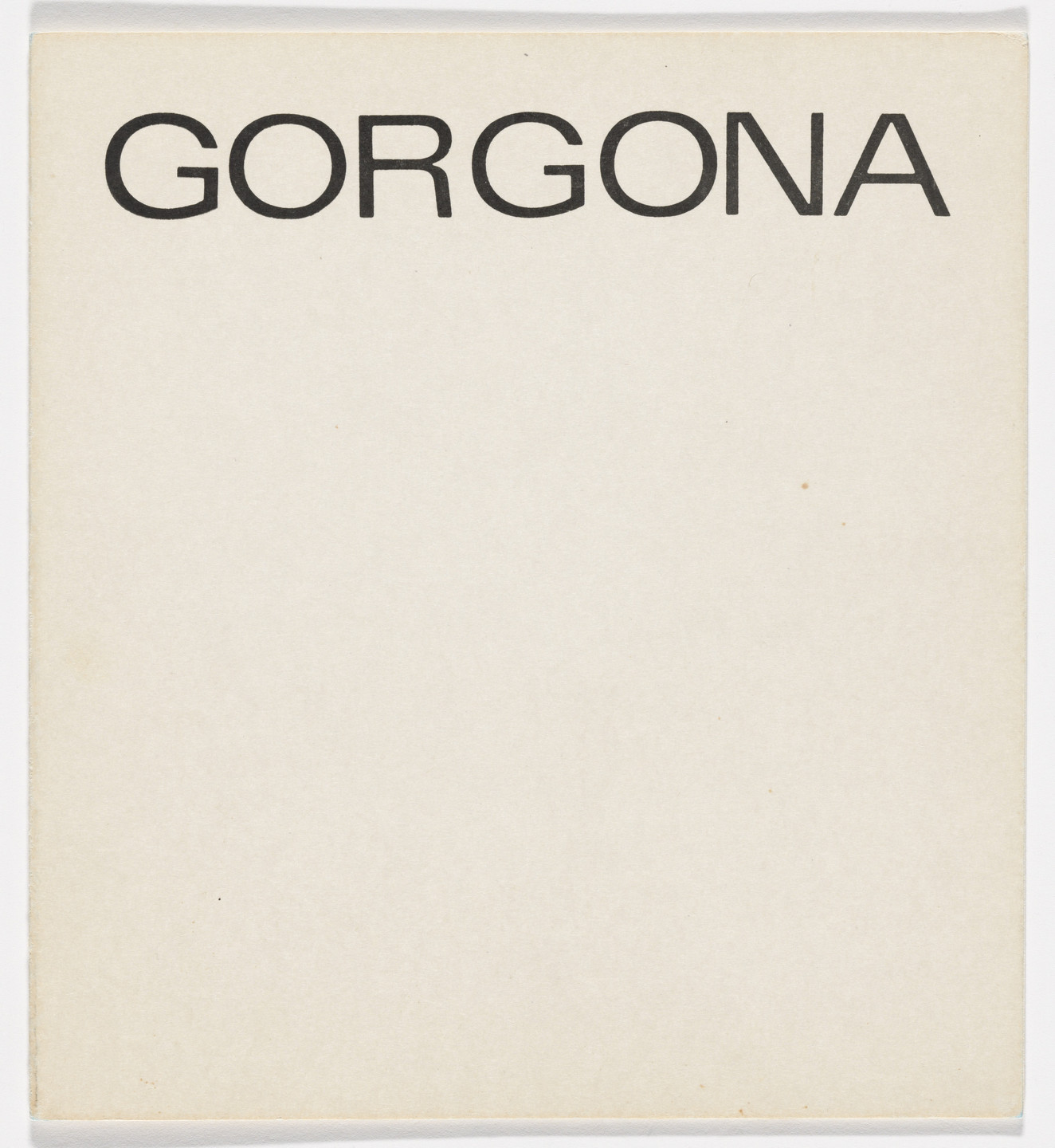 Dieter Roth, Gorgona artists group. Gorgona No. 9. 1966