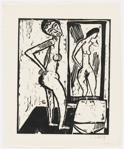 Karl Schmidt-Rottluff. Girl before a Mirror (Mädchen vor dem Spiegel). 1914, published 1919