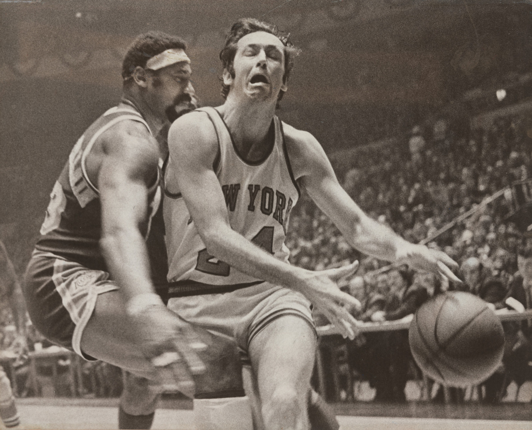 Larry C. Morris/The New York Times. Knicks-Lakers at Garden. May 8, 1973