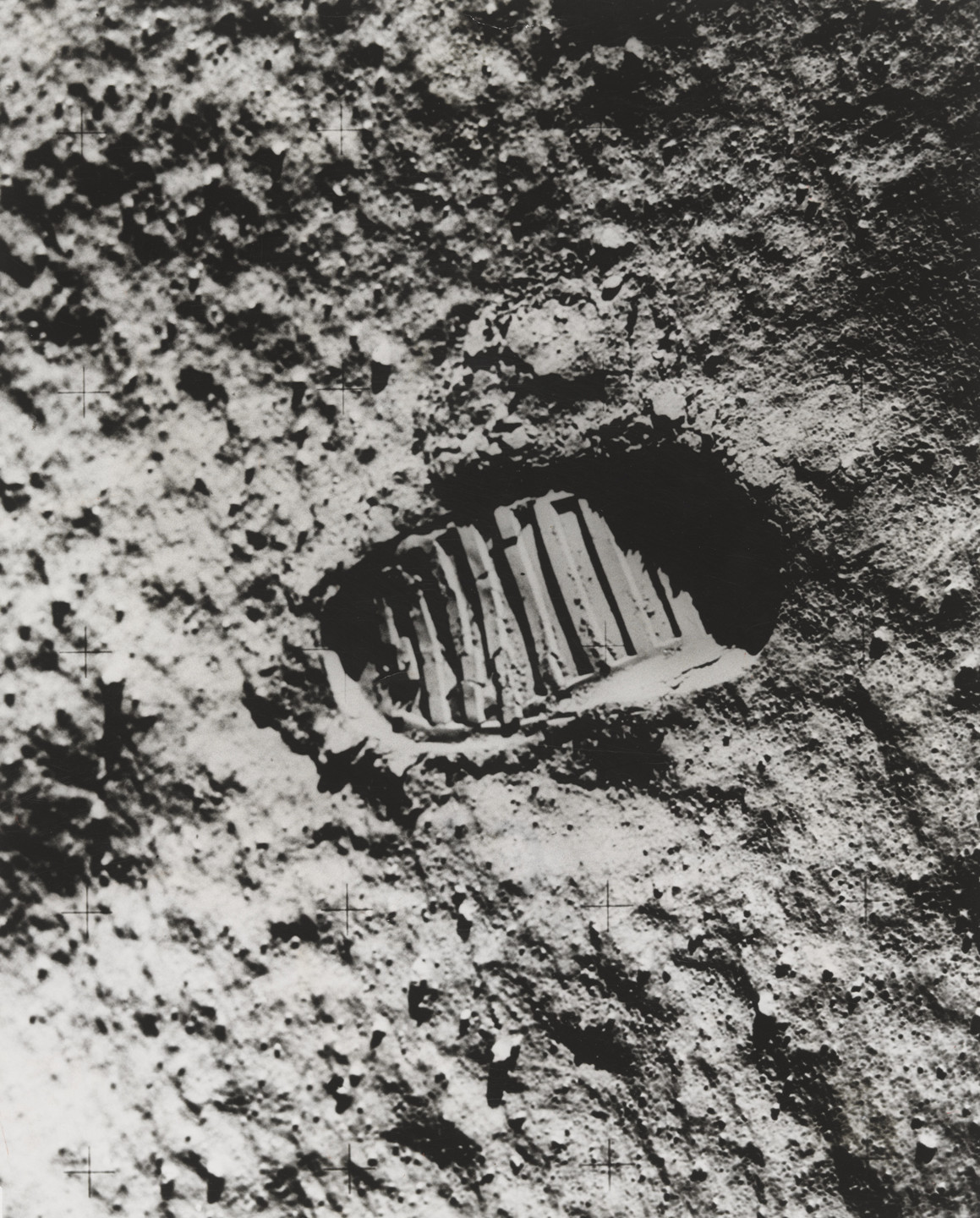 NASA. "View of Astronaut Footprint in Lunar Soil". July 20, 1969